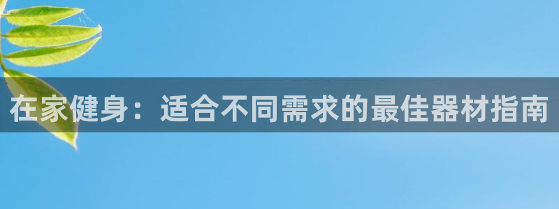 意昂3集团logo：在家健身：适合不同需求的最佳器材