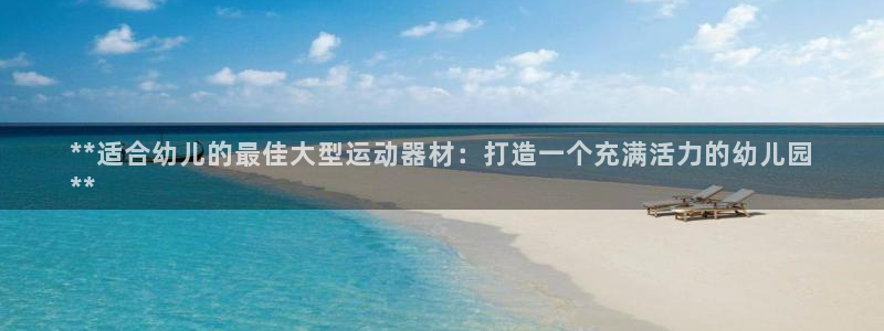 意昂3五金厂：**适合幼儿的最佳大型运动器材：打造一