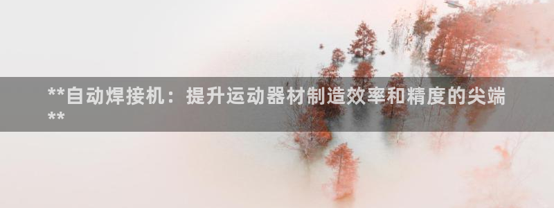 意昂体育3平台注册要钱吗：**自动焊接机：提升运动器